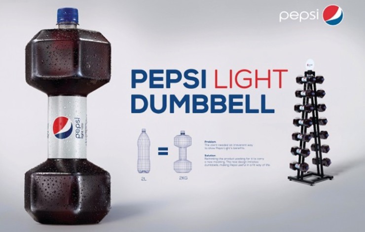 Pepsi Light приобрела форму гантели